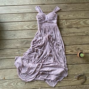 Soft Purple Chiffon Bridesmaid Dress